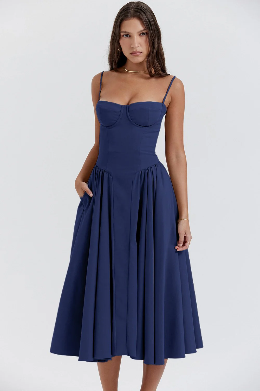 Sleeveless Corset Fit Midi Dress(BUY 2 FREE SHIPPING) - Image 3