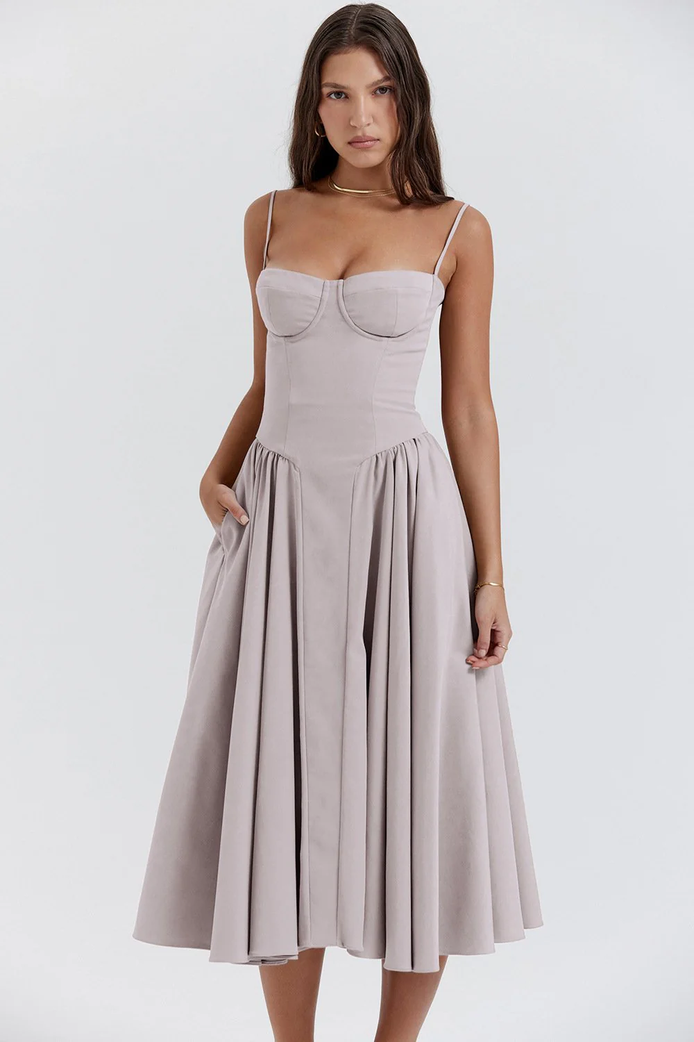 Sleeveless Corset Fit Midi Dress(BUY 2 FREE SHIPPING) - Image 4