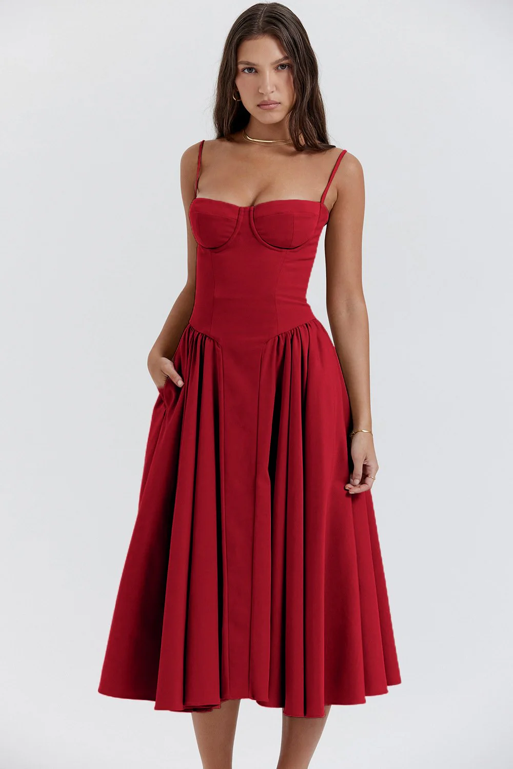 Sleeveless Corset Fit Midi Dress(BUY 2 FREE SHIPPING) - Image 5