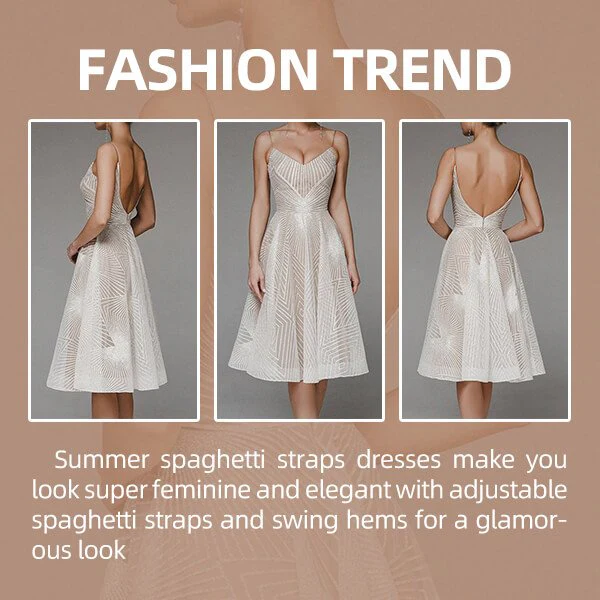 Fashion V Neck Sling A-Line Dress - Image 4