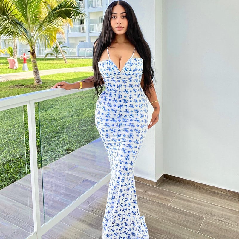Small floral halter dress with large swing——🔥Buy 2 free shipping🔥 - Image 3