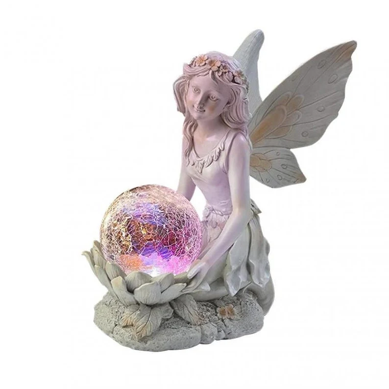 Home garden solar energy decoration Fairy Statue - Image 6