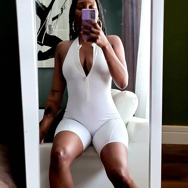 Spring new sexy backless tight wrap hip jumpsuit - Image 2