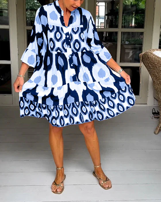 🔥BUY 2 GET 10% OFF💝Spotted Print Pleated Dress - Image 2