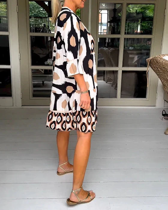 🔥BUY 2 GET 10% OFF💝Spotted Print Pleated Dress - Image 4