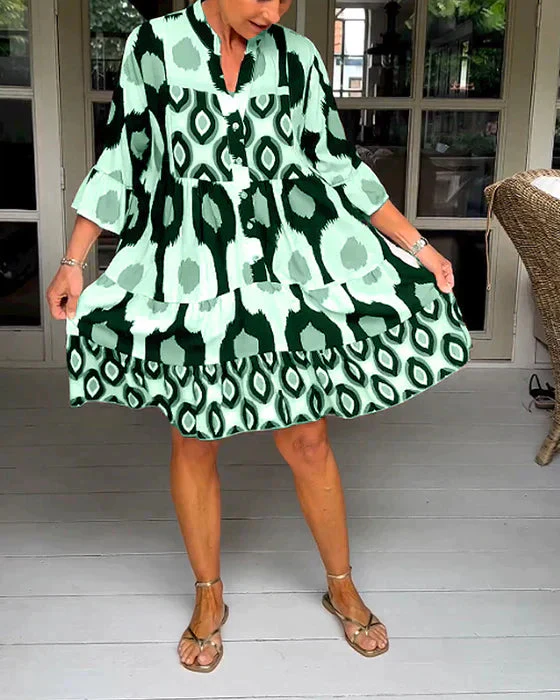 🔥BUY 2 GET 10% OFF💝Spotted Print Pleated Dress - Image 7