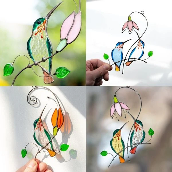 💖Mother's Day Gift- Handmade Stained Hummingbird Suncatcher - Image 11
