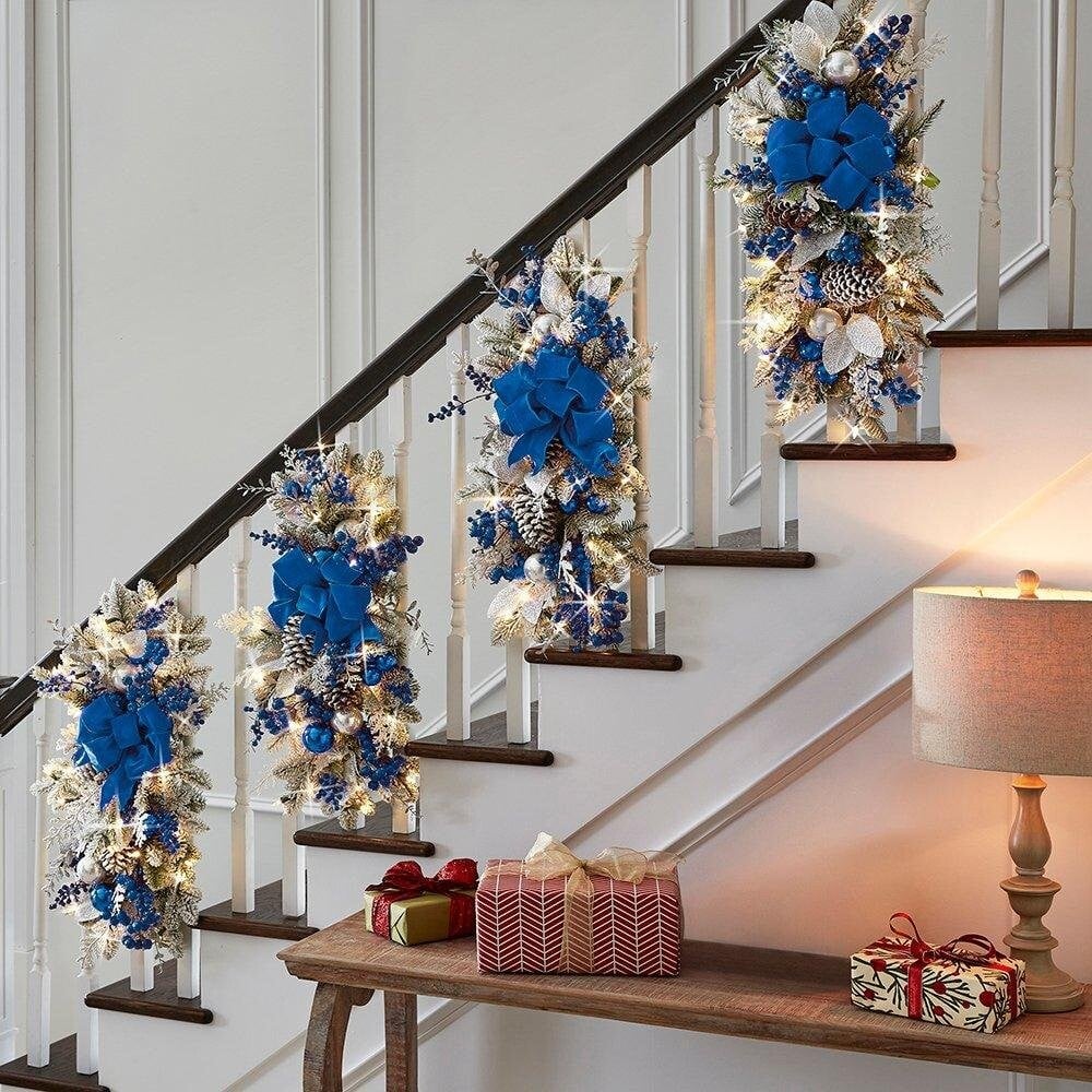 The Cordless Prelit Stairway Swag Trim-BUY 2 FREE SHIPPING - Image 5