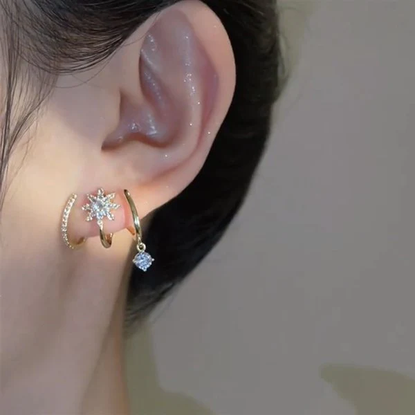 Eight Awn Star Earrings - Image 2