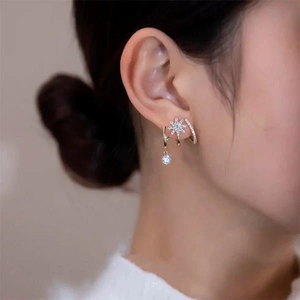 Eight Awn Star Earrings - Image 3