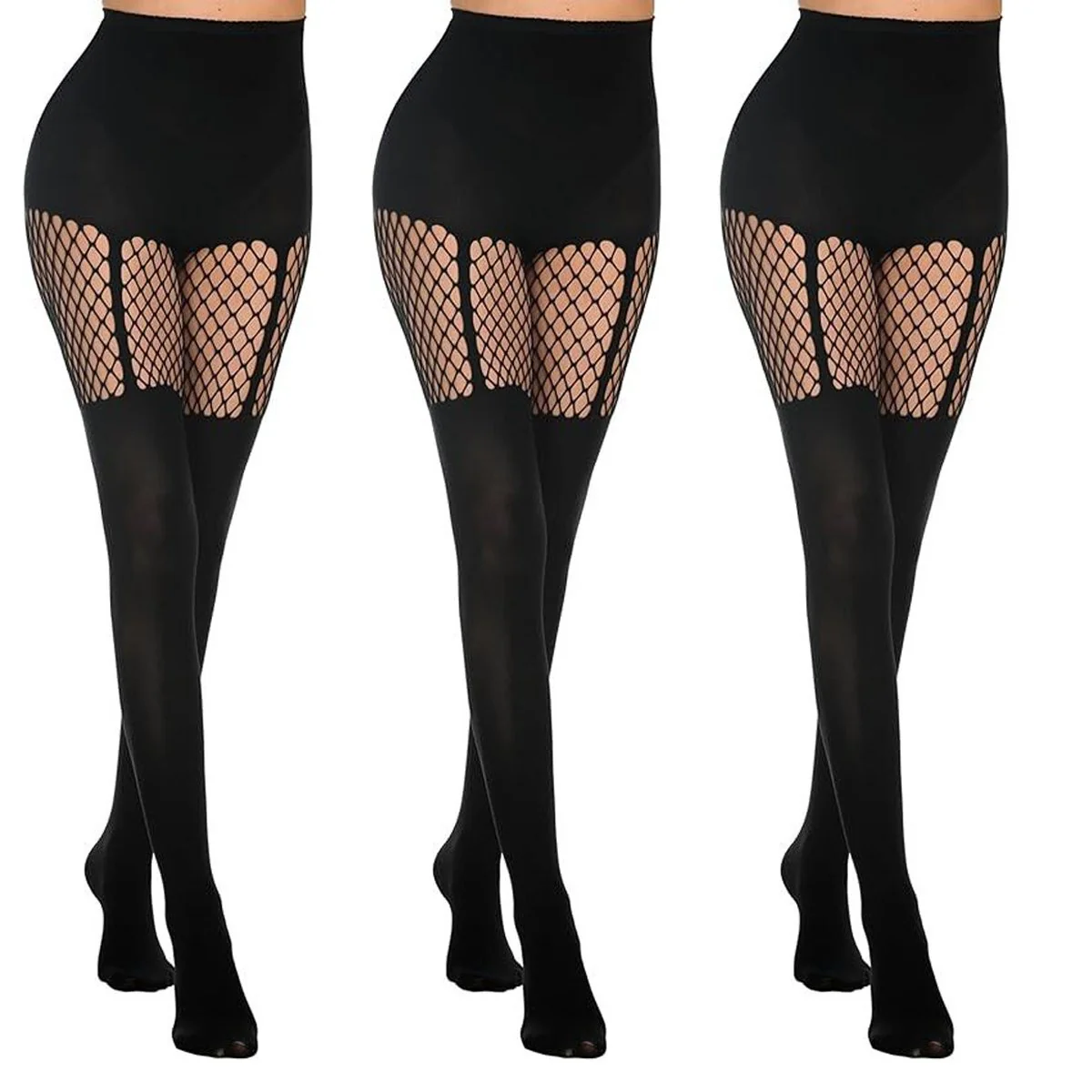 ✨🔥Women's Sexy Fishnet Mock Thigh High Stockings - Image 12