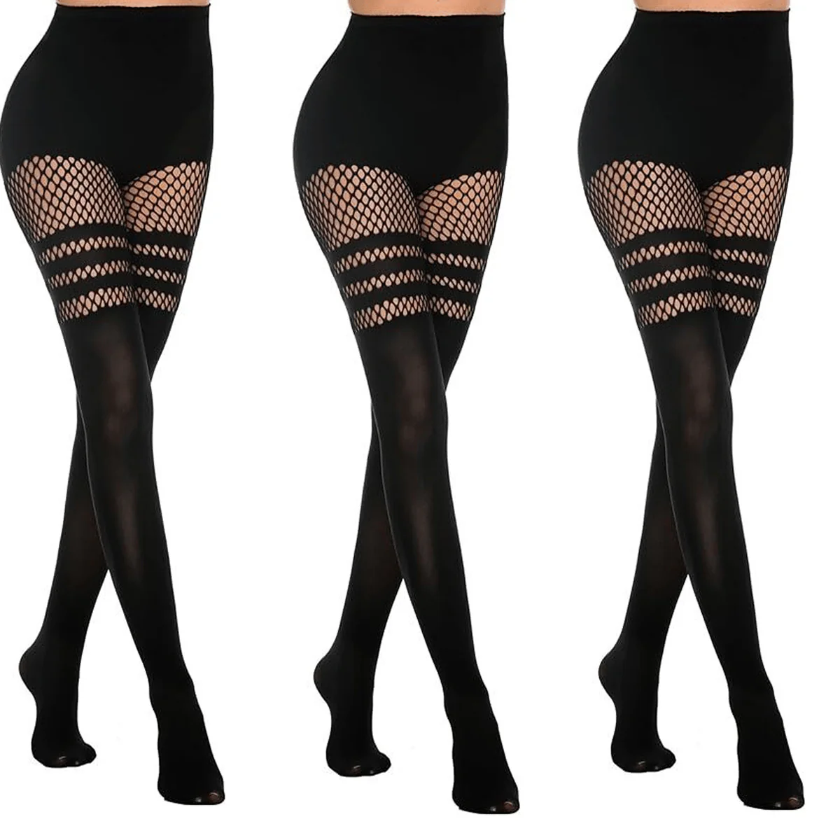 ✨🔥Women's Sexy Fishnet Mock Thigh High Stockings - Image 13