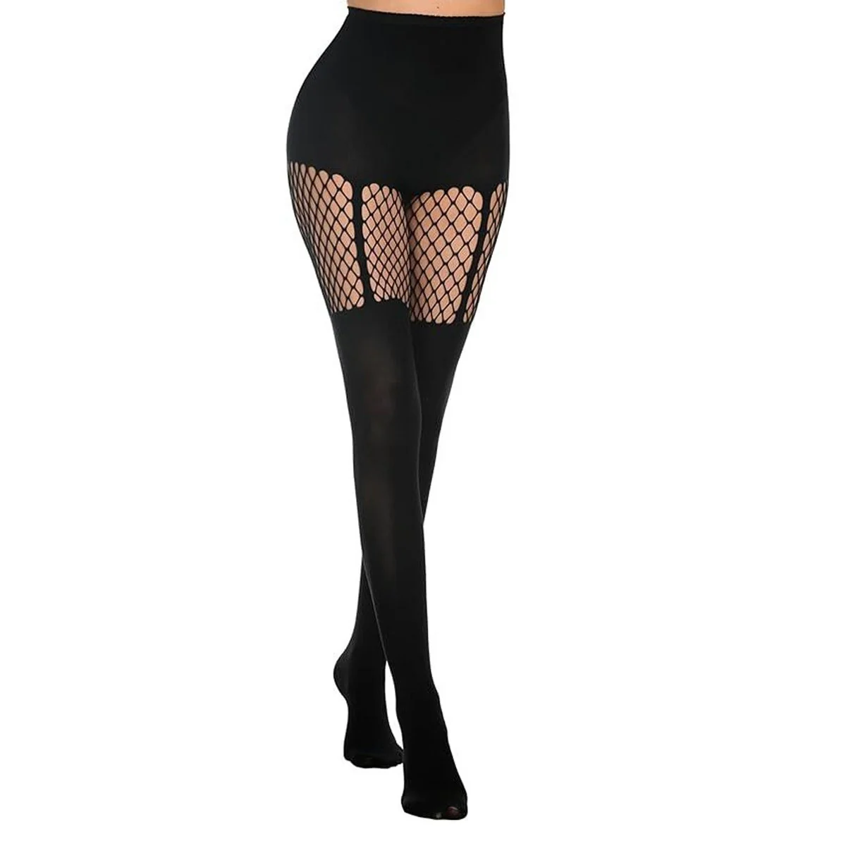 ✨🔥Women's Sexy Fishnet Mock Thigh High Stockings - Image 17