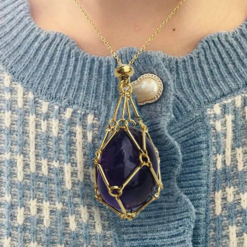 New Crystal Stone Holder Necklace - Image 11