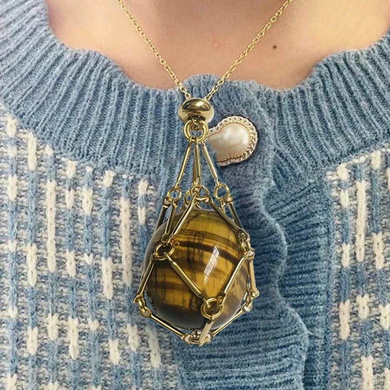 New Crystal Stone Holder Necklace - Image 13