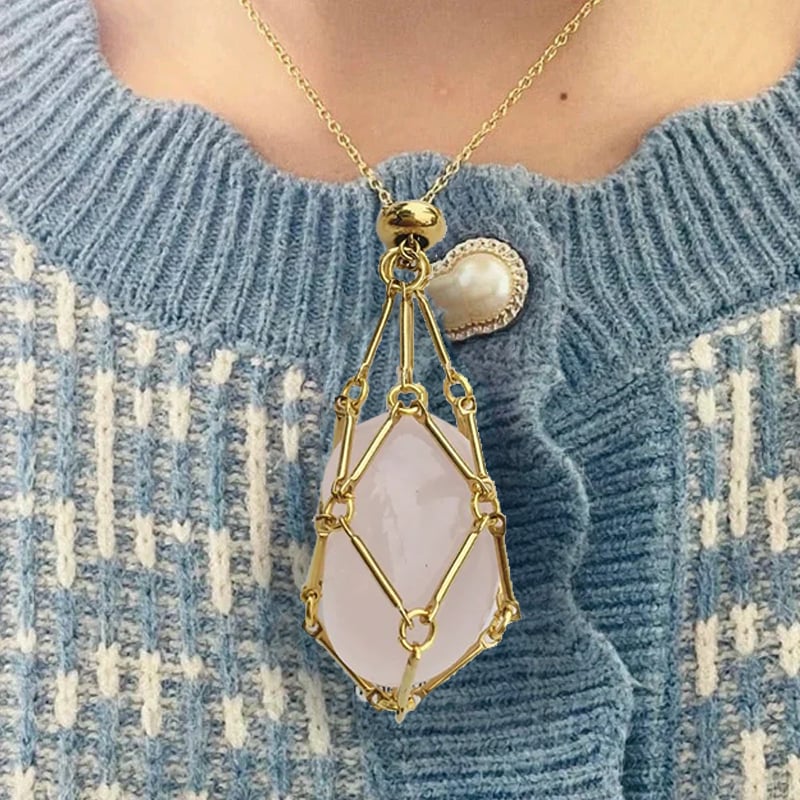 New Crystal Stone Holder Necklace - Image 14