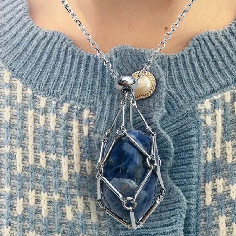 New Crystal Stone Holder Necklace - Image 26