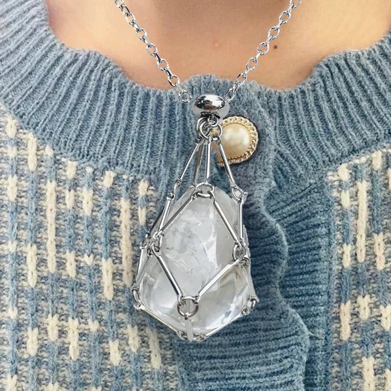 New Crystal Stone Holder Necklace - Image 28