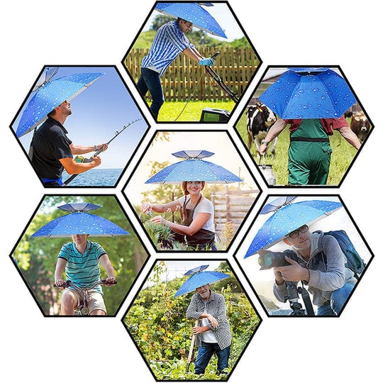 Outdoor Double Layer Umbrella Hat - Image 3