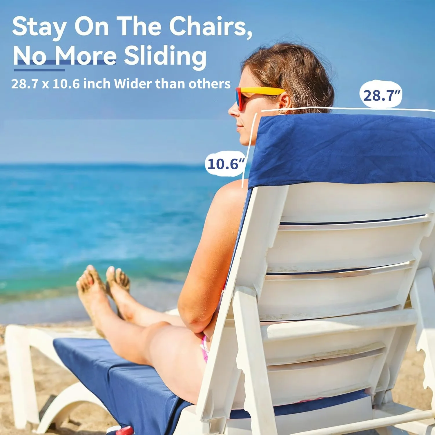 🎉Summer Hot Sale🎁Sun Lounger Towel in Bag with Pockets Storage - Image 8