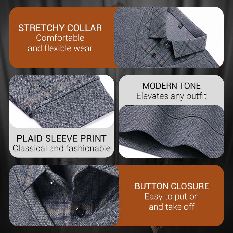 Men's Faux Two Piece Lapel Long-Sleeve Tops - Buy two and get free shipping! - Image 8