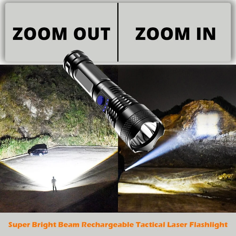 🔥LED Rechargeable Laser Flashlight High Lumen - Buy 2 Free Shipping - Image 13