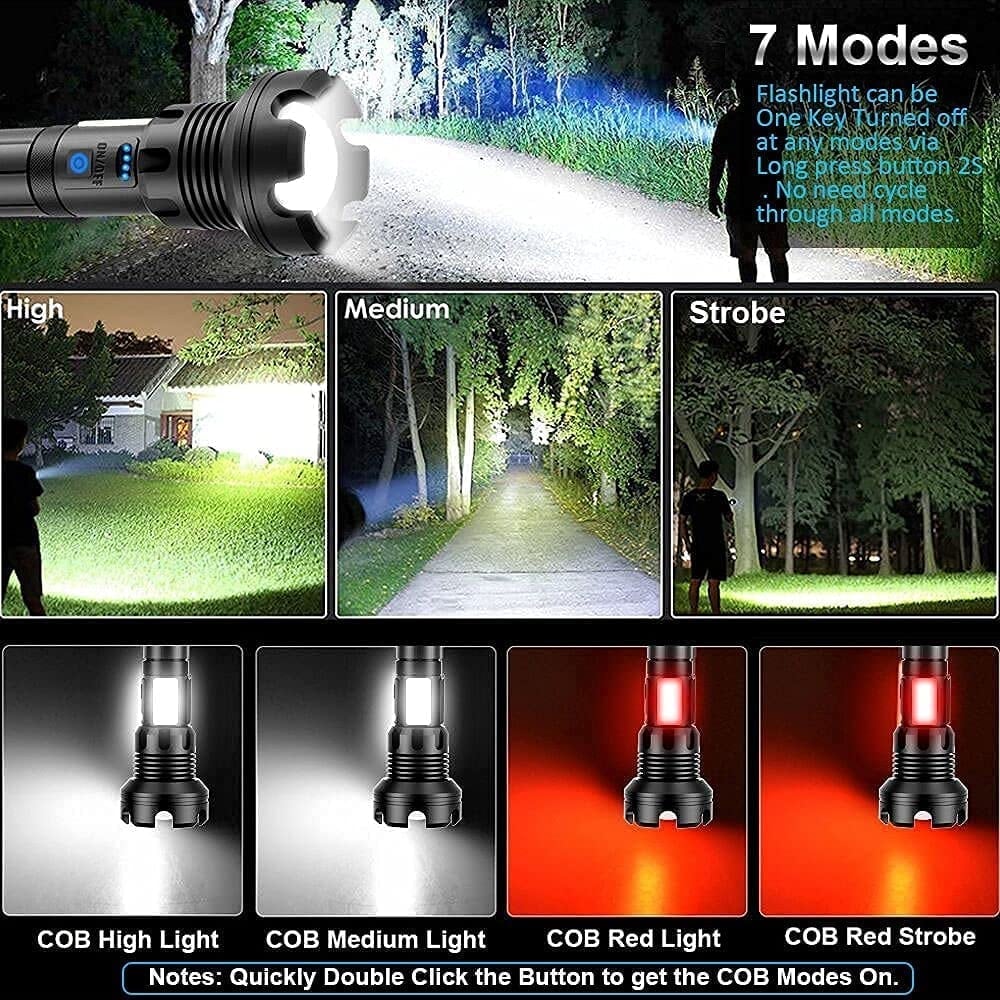 🔥LED Rechargeable Laser Flashlight High Lumen - Buy 2 Free Shipping - Image 6