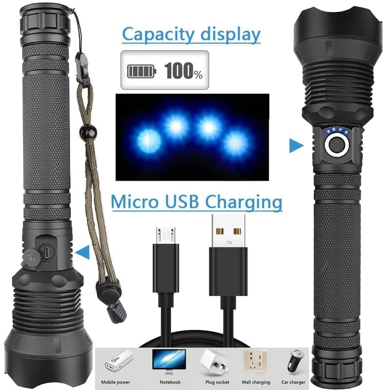 🔥LED Rechargeable Laser Flashlight High Lumen - Buy 2 Free Shipping - Image 8