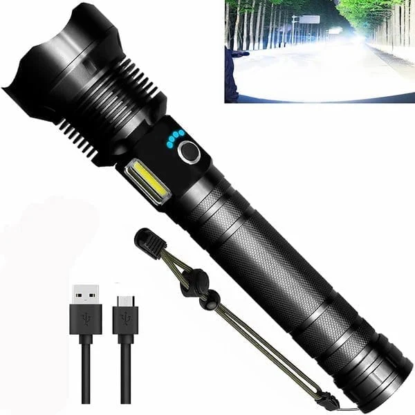 🔥LED Rechargeable Laser Flashlight High Lumen - Buy 2 Free Shipping - Image 9