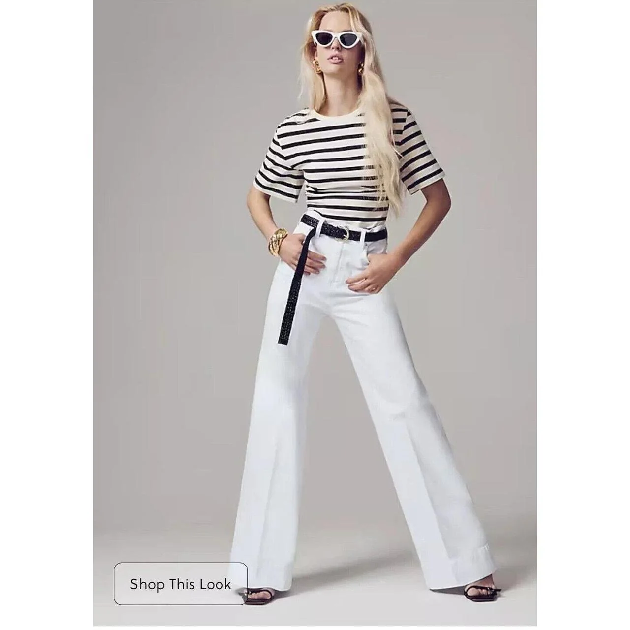 Tummy Control Tall Wide Leg Denim Trouser - Image 10