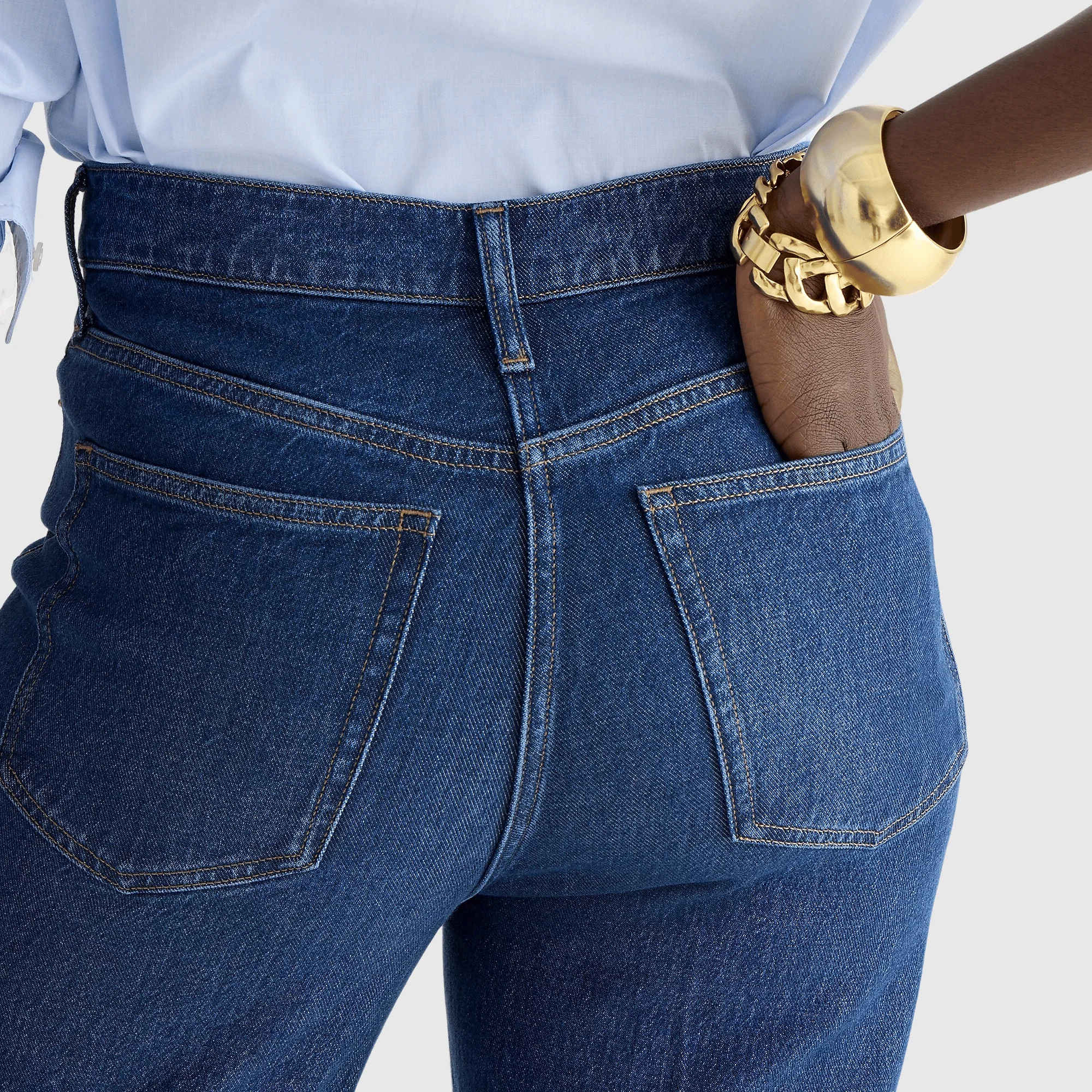 Tummy Control Tall Wide Leg Denim Trouser - Image 6