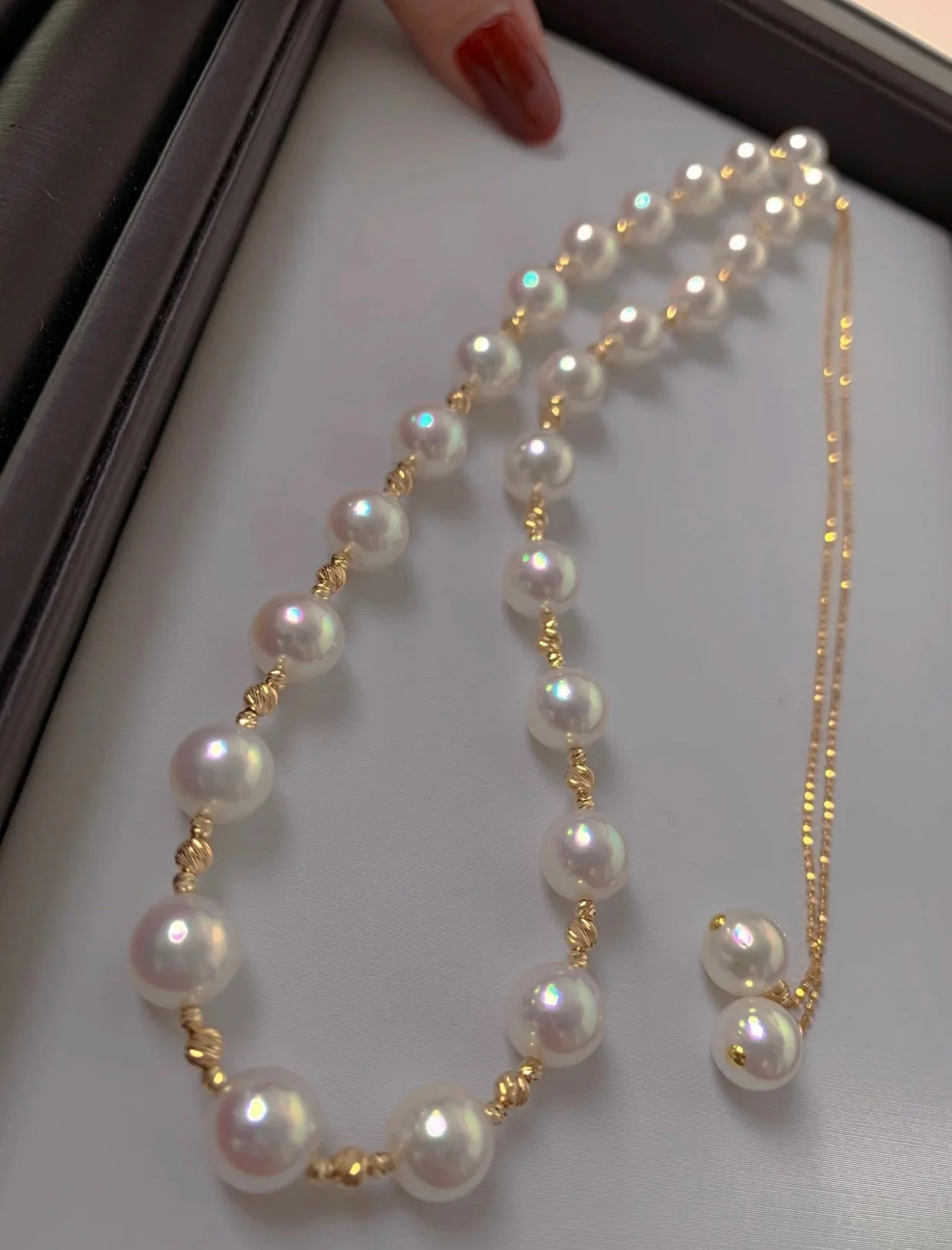 Thames Freshwater Pearl Necklace | 24k Gold Plated Copper - Image 10
