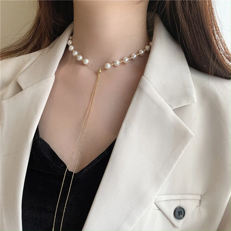 Thames Freshwater Pearl Necklace | 24k Gold Plated Copper - Image 17