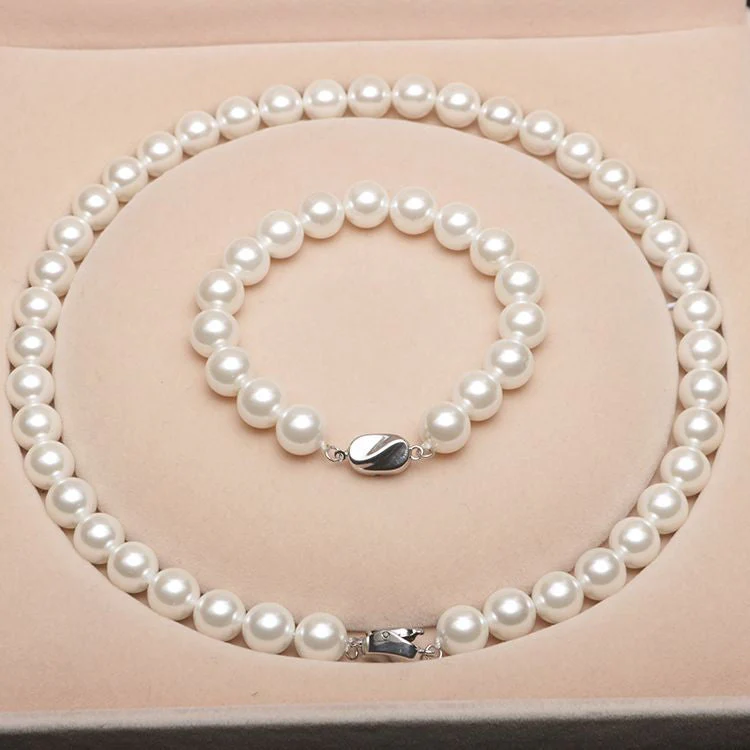 Temperament deep sea shell pearl necklace【Necklace + Bracelet + Earrings】 - Image 20