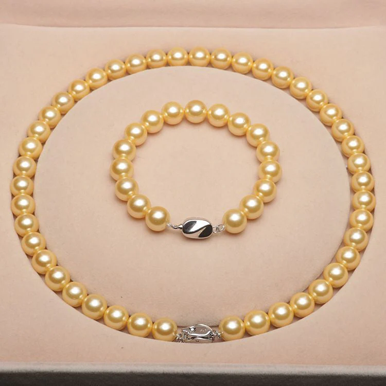 Temperament deep sea shell pearl necklace【Necklace + Bracelet + Earrings】 - Image 22