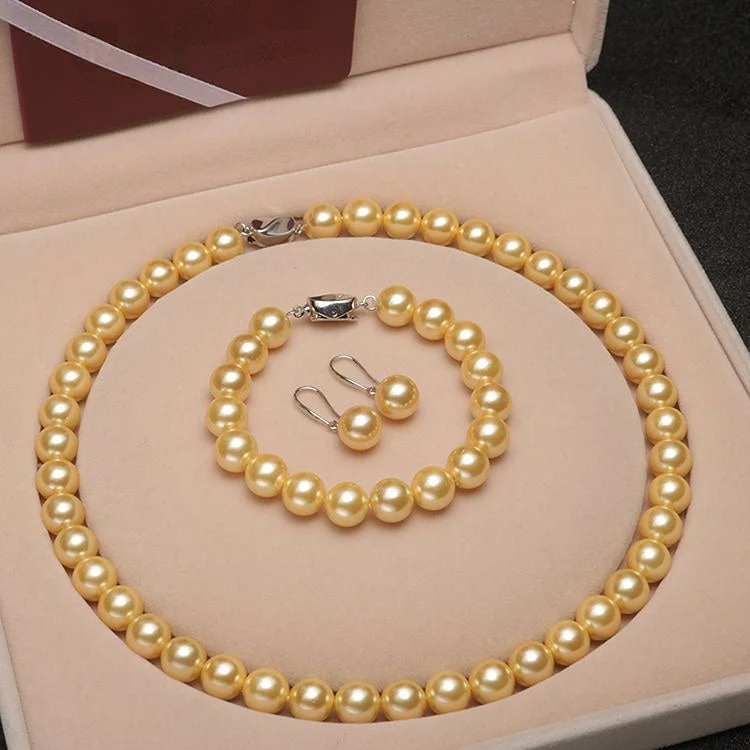 Temperament deep sea shell pearl necklace【Necklace + Bracelet + Earrings】 - Image 23