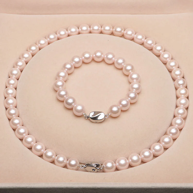Temperament deep sea shell pearl necklace【Necklace + Bracelet + Earrings】 - Image 26