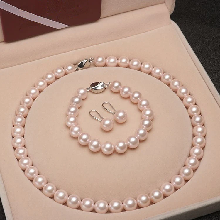 Temperament deep sea shell pearl necklace【Necklace + Bracelet + Earrings】 - Image 27
