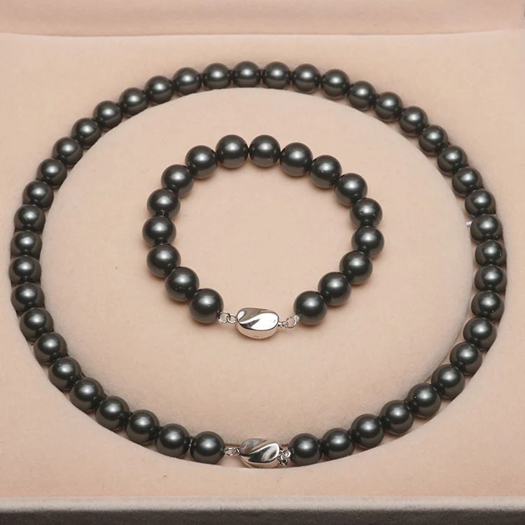 Temperament deep sea shell pearl necklace【Necklace + Bracelet + Earrings】 - Image 28