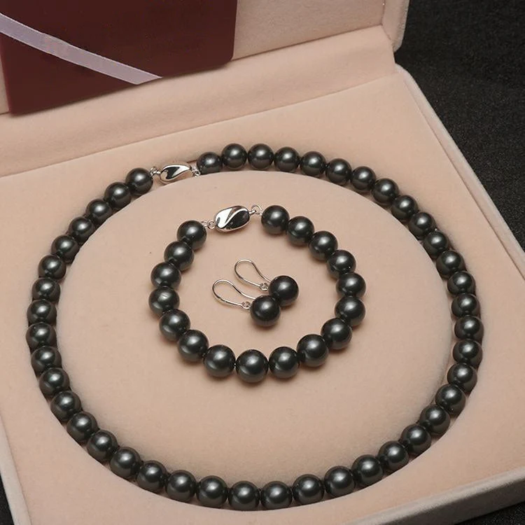 Temperament deep sea shell pearl necklace【Necklace + Bracelet + Earrings】 - Image 29