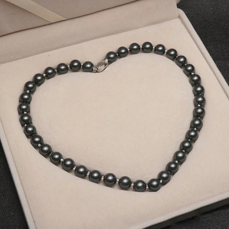 Temperament deep sea shell pearl necklace【Necklace + Bracelet + Earrings】 - Image 3