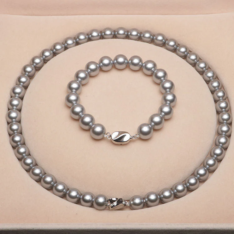 Temperament deep sea shell pearl necklace【Necklace + Bracelet + Earrings】 - Image 30