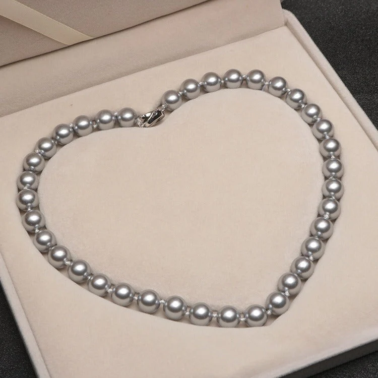 Temperament deep sea shell pearl necklace【Necklace + Bracelet + Earrings】 - Image 4