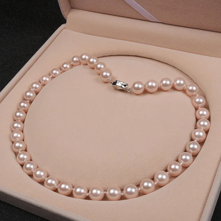 Temperament deep sea shell pearl necklace【Necklace + Bracelet + Earrings】 - Image 7