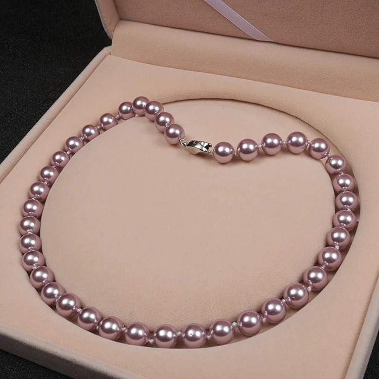 Temperament deep sea shell pearl necklace【Necklace + Bracelet + Earrings】 - Image 8