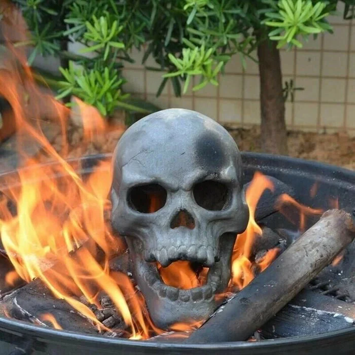 🔥Halloween Pre 🔥 Terrifying Human Skull Fire Pit💀 - Image 3