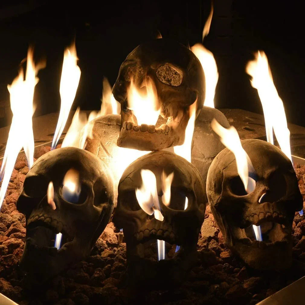 🔥Halloween Pre 🔥 Terrifying Human Skull Fire Pit💀 - Image 4