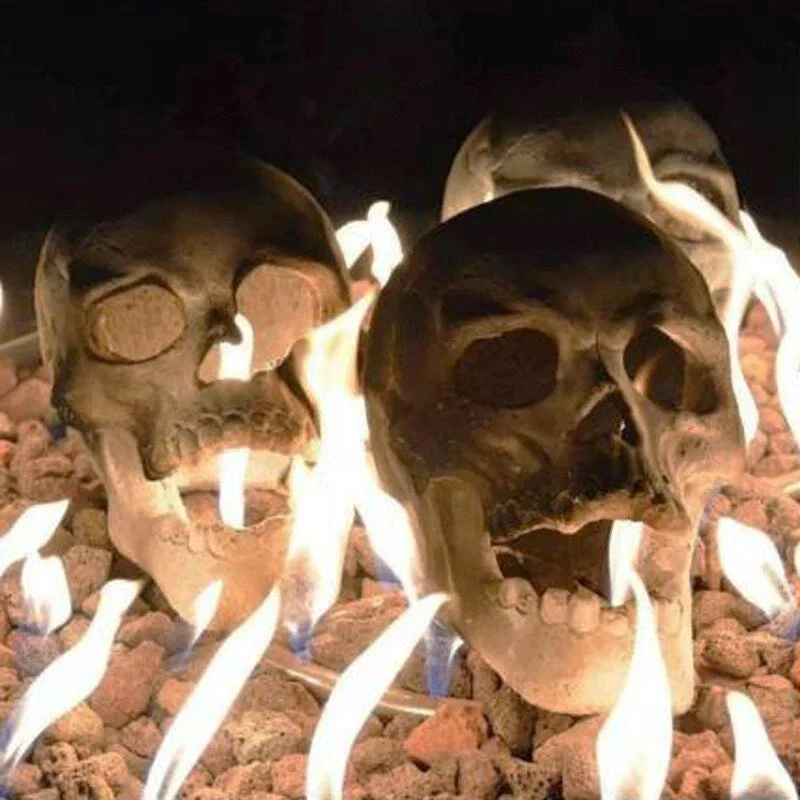 🔥Halloween Pre 🔥 Terrifying Human Skull Fire Pit💀 - Image 5