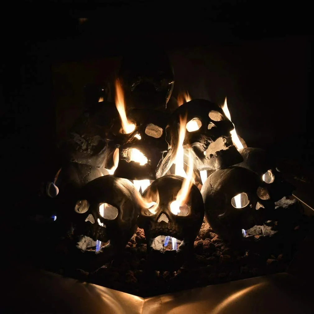 🔥Halloween Pre 🔥 Terrifying Human Skull Fire Pit💀 - Image 7