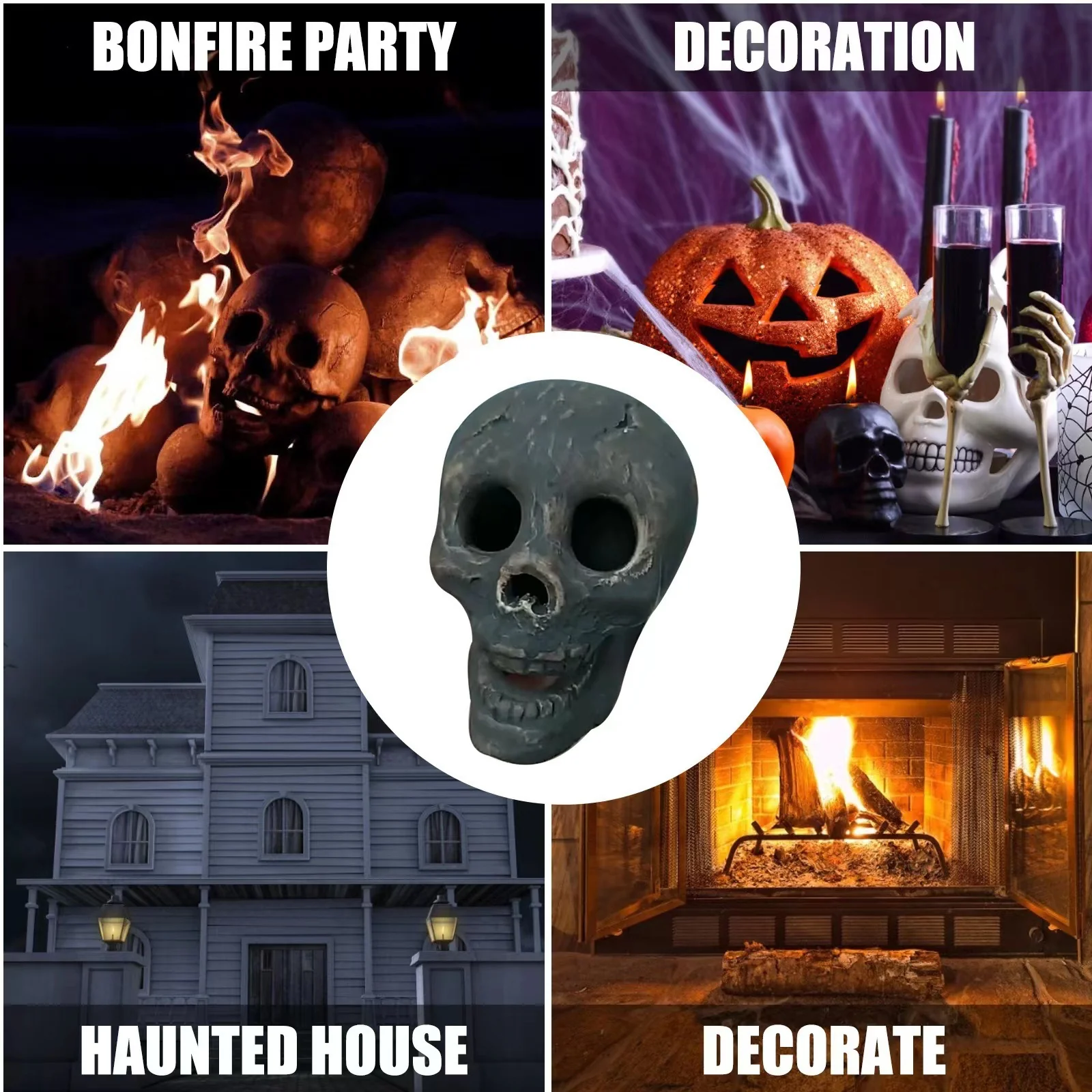 🔥Halloween Pre 🔥 Terrifying Human Skull Fire Pit💀 - Image 8